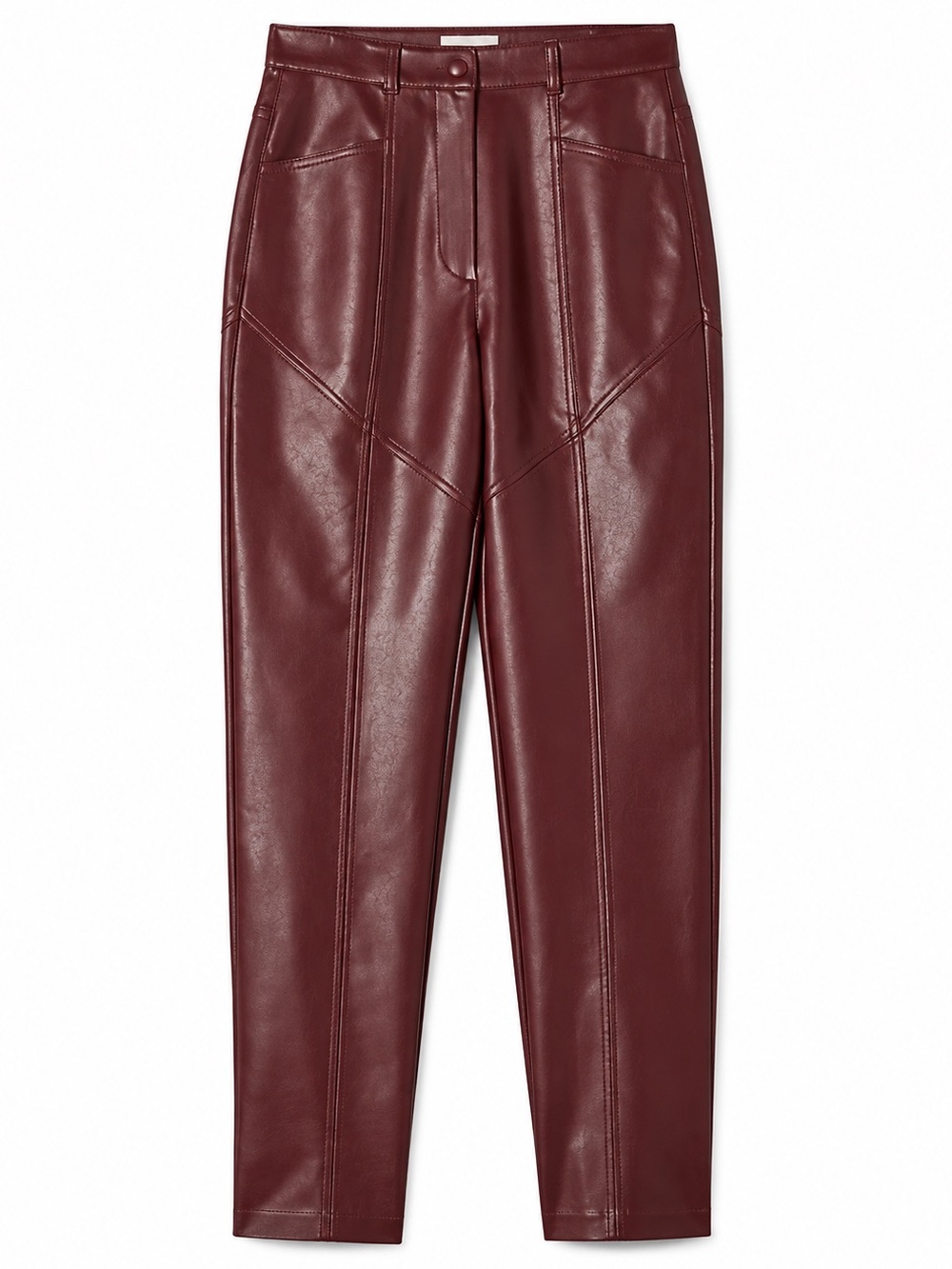 Aritzia Wilfred Rebel Vegan Leather Pants Burgundy Size 2 💛